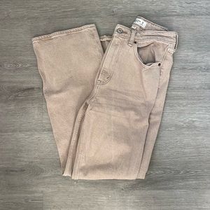 Tan Abercrombie Curve Love Jeans